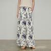 Retro Floral Print Wide-Leg Culottes