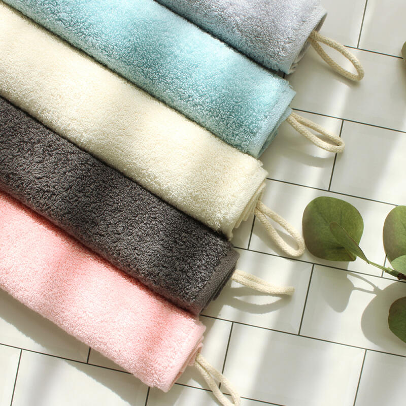 40-count combed cotton non-fluorescent kitchen towel with hook, 70g, 5-piece set Gray Chapter 5