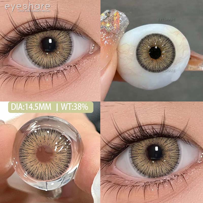 EYESHARE Colored Contact Lenses Fashion Light Blue Lenses Gray Color Lenses Dark Brown Natural Lenses Green Fashion Lenses 1 Pair