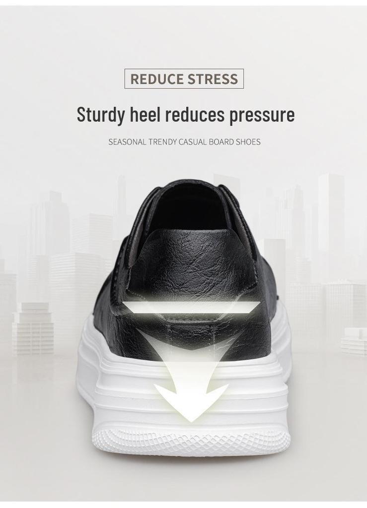 European Station Men's Versatile Skate Shoes: Lightweight Luxury, Breathable Autumn Flats, Cowhide Sports Shoes