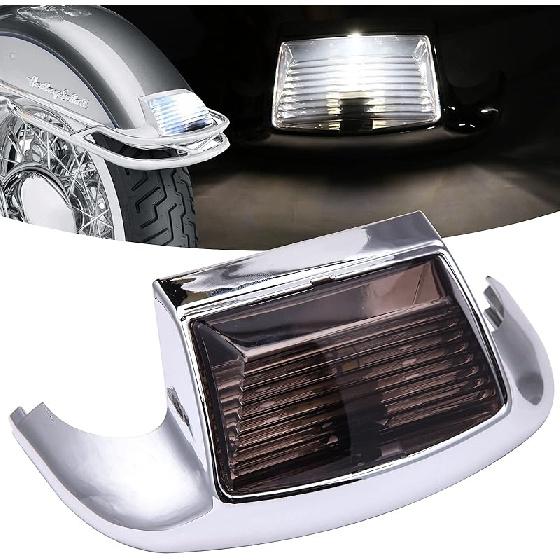 DREAMIZER Smoke Lens Front Fender Tip LED Light Compatible With Electra Glide 1980-2013 Heritage Softail Classic FLSTC 1986-2008
