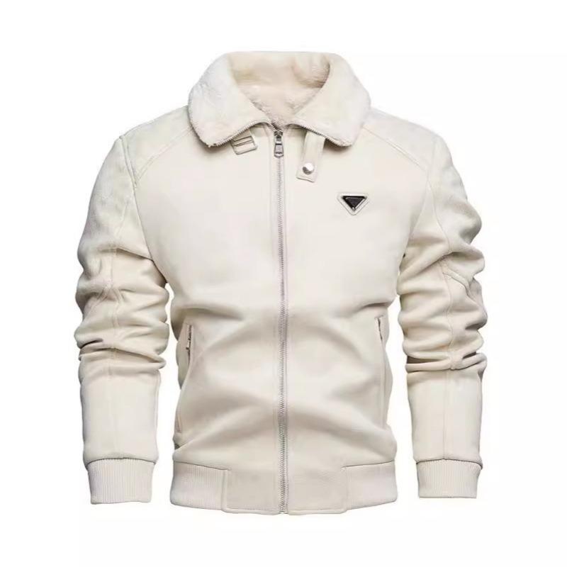 New Lapel Warm Suede Men's Jacket Fashion Jacquard Fur Collar Men's Jacket