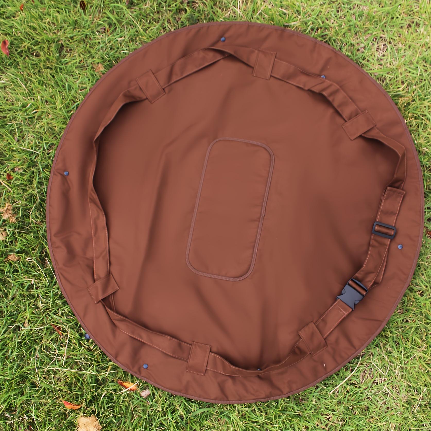 Spacious Outdoor Storage Bag & Picnic Mat Combination коричневый