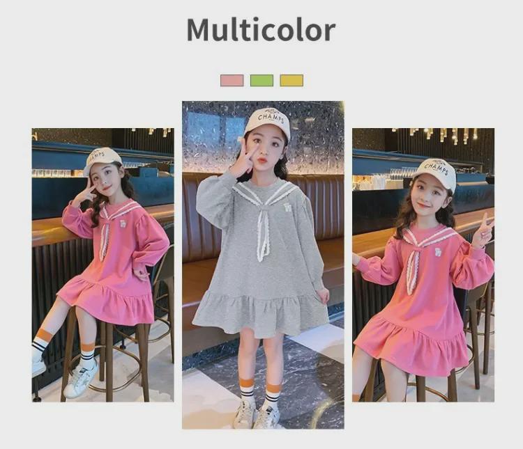 Rochie elegantă cu mânecă lungă pentru fete, model 2024, pentru primăvară și toamnă