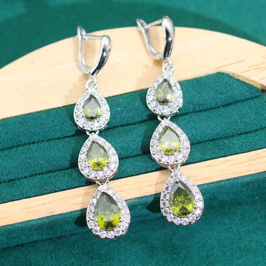 2024 New Full Diamond Ladies Jewelry Set Ladies Romantic Accessories Fashion