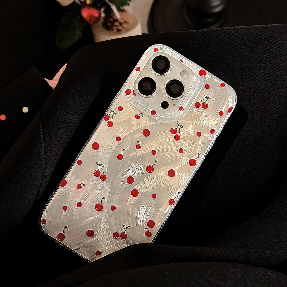 Art Red Dot Cherry Case for iPhone 17 iPhone 17 Pro Max