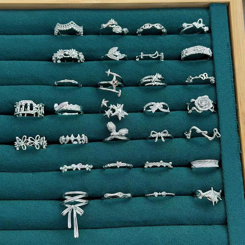 Ballettmädchen Schlichter Schlichter Ring Geometrischer Öffnungsring Modischer Persönlichkeits-Schlichter Kalter Stapelbarer Wind Zeigefingerring