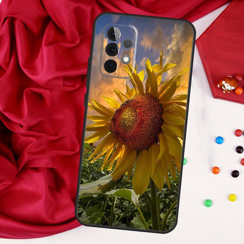 Beauty Yellow Sunflower For Samsung Galaxy A52 A32 A22 A54 A14 A16 A26 A36 A56 A55 A35 A05 A06 A15 A53 A33 A13 Case