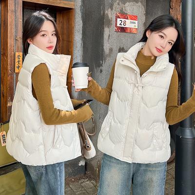 Neue modische Damen Daunen Baumwolle Weste Weste Weste locker und vielseitig Oberbekleidung Baumwolle Weste