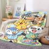 1pc Pokemon Blanket Lightweight Flannel Blanket Throw Blanket For Sofa, Bed, Travel, Camping, Livingroom, Office, Couch