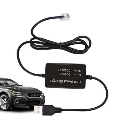 Kabel USB na zástrčku RJ11 USB na RJ11/DC 3.5 Napájecí kabel pro radarový detektor Zesílená USB zástrčka Připojit k autonabíječce Vhodný pro většinu radarů