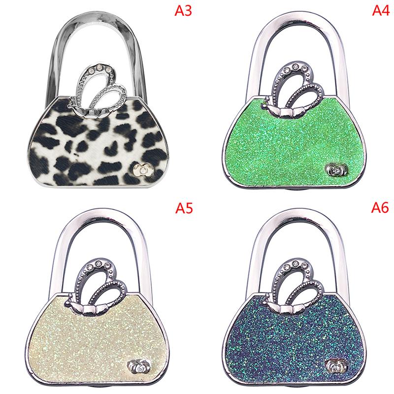 Bag Shape Design Folding Handbag Purse Bag Cloth Hanger Durable Table Hook Racks