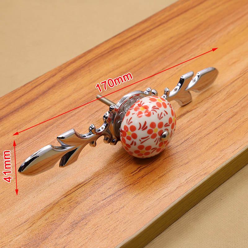 KAK 41mm China Blue and White Porcelain Ceramic Cabinet Handle and Pulls Kitchen Handles Drawer Knobs Furniture Handle and Knobs