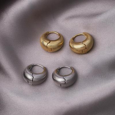 S925 Silver Minimalist Frosted Ear Cuff Hoops for Round & Square Faces