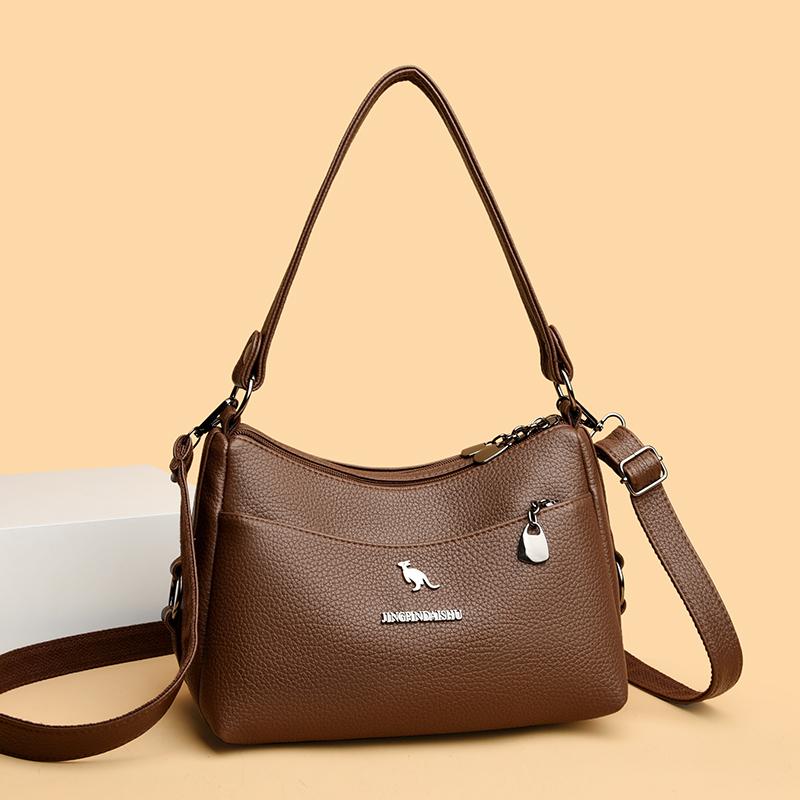 Damen PU Umhängetasche mit großem Fassungsvermögen