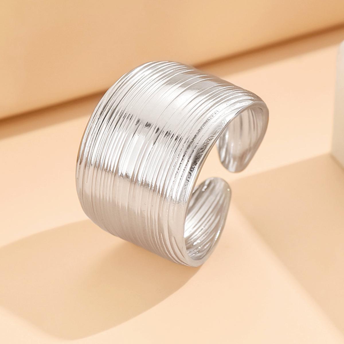 Retro Baroque Carved Stainless Steel Ring - Unisex Wide Band