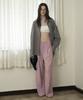 Mosyupamosyu Summer Wide Elastic Waist Pants [Pink]