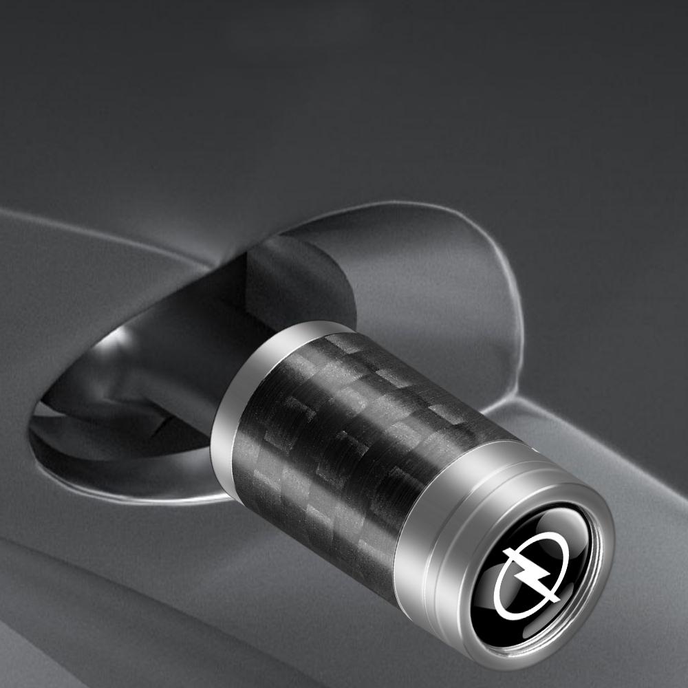 4Set New 3D Car Accessories Wheel Carbon Fiber Valve Caps Stem Case for Opel Astra H G Insignia Mokka Zafira Corsa Vauxhall OPC