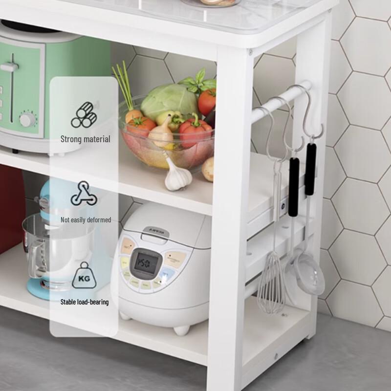 Yingbai Space-Saving 3-Tier Kitchen Storage Rack with Rock Slab Top