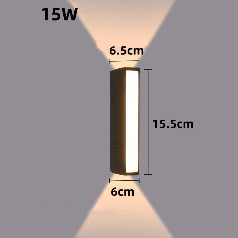 

Наружный светодиодный настенный светильник Алюминиевый IP65 Водонепроницаемый линейный светильник Сад Патио Улица Коридор Лестница Бра White 6000K