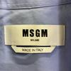MSGM Blue logo embroidered overshirt tops 41 blueUsed