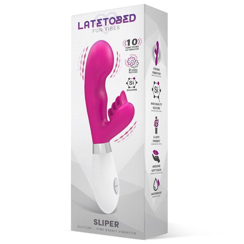 Pink Silicone Bunny Vibrator Sliper