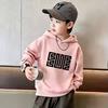 Y2K latest trendy letter-printed children's hooded sweatshirt for autumn and winter daily wear and warmth retention