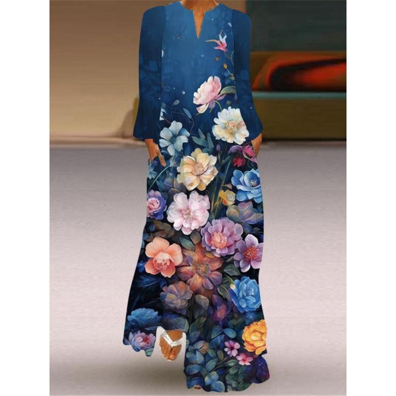 Mori Look Retro Pastoral Dress Original Design Wind 2025 Spring and Summer New Women Clothes Loose Plus Size Pocket Skirt