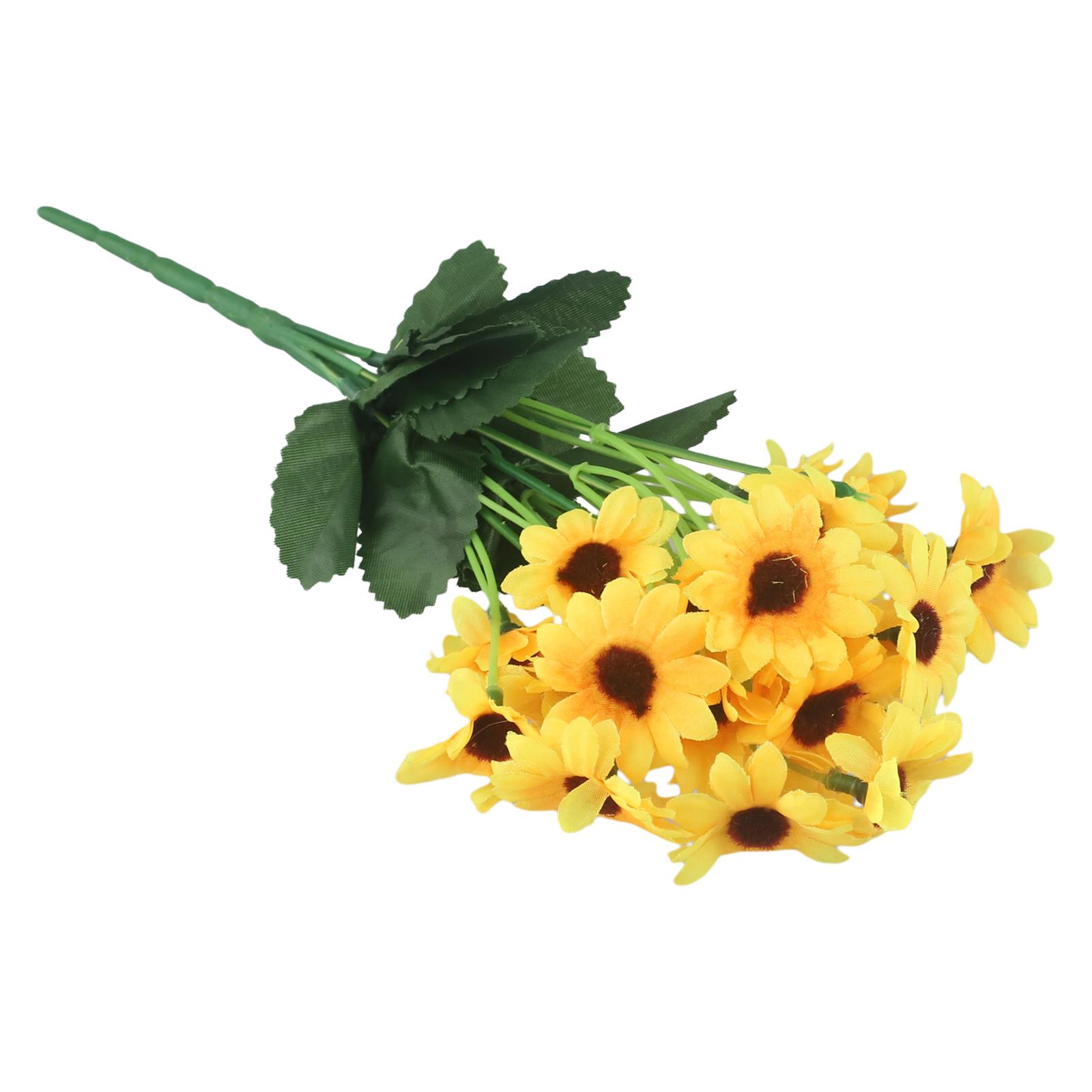 

1 PCS 24 Heads Artificial Sunflowers Fake Flower Bouquet Garden Wedding Party Decor Home Garden Table Decoration