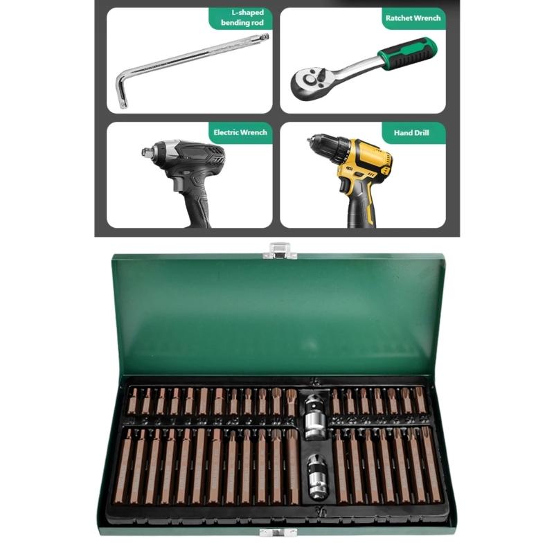 Pack of 40 Alloy Steel Socket Wrench Set Featuring High Hardness and Wear Resistance for Multiple Repair Applications