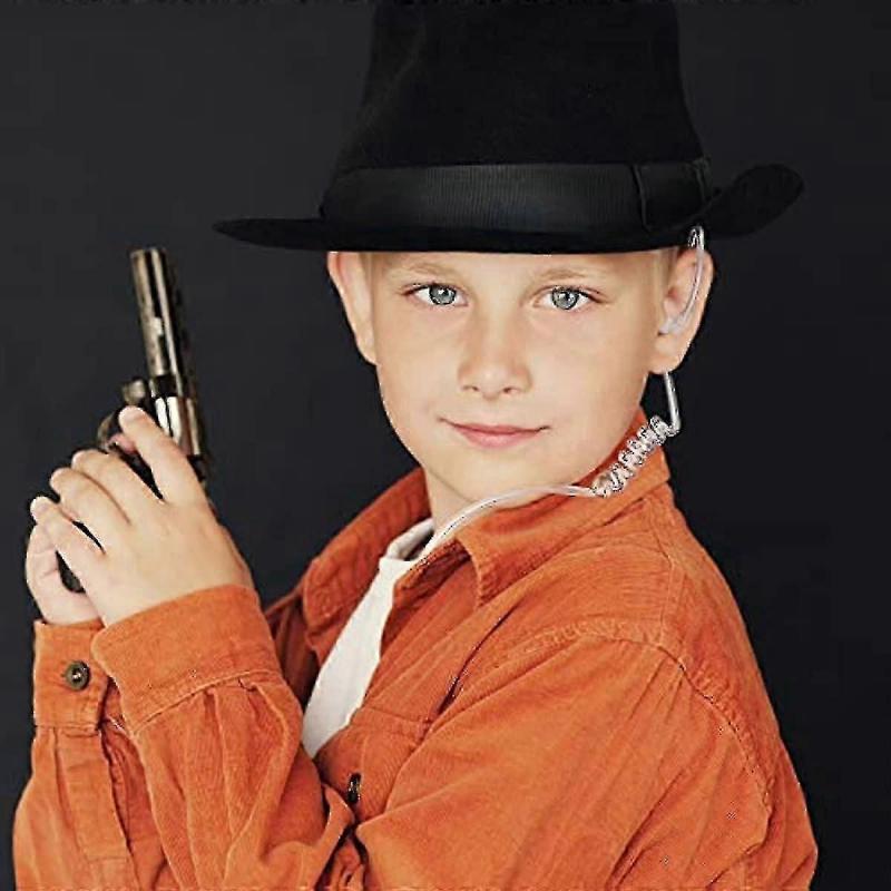 4 Packs Spy Ear Piece Toys Security Headset Earpiece Agent Spy Earpiece Costume Prop Snap On Replacement Acoustic Tube For 2-way Radio O Headsets