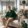 Men's Casual Long Sleeve Knit Shirt Color for Athletic Wear