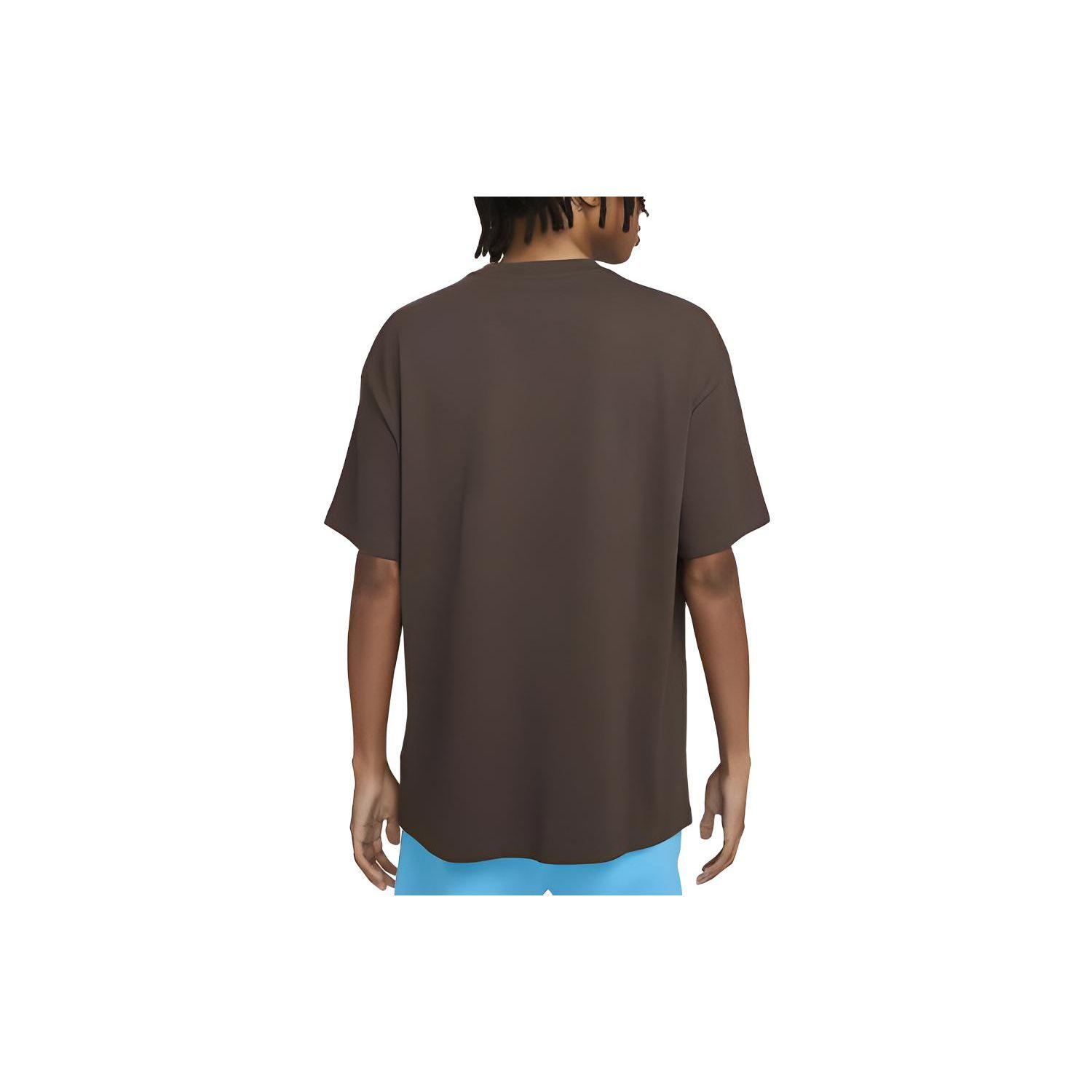 

Nike Спортивная футболка с логотипом и принтом, ребристый круглый вырез, мужские футболки, коричневые FD1303-237 XL