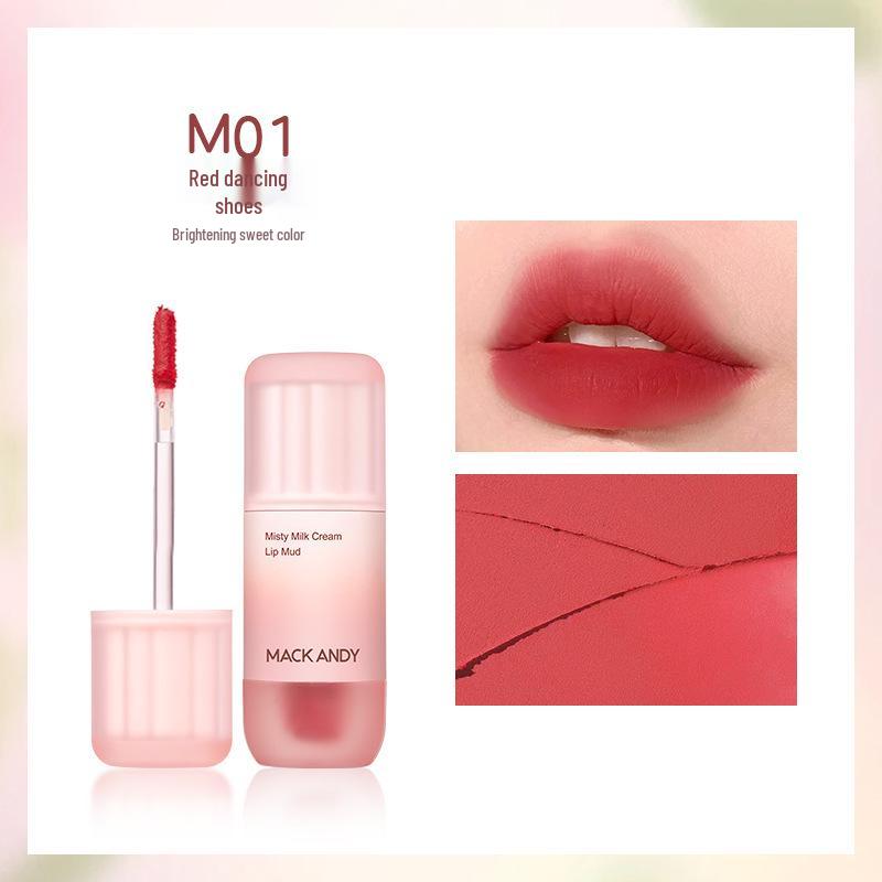 Mark Andy Fluffy Matte Lip Glaze: Natural, Lightweight, Silky Lipstick for Students & Parties
