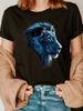 Summer Women's Casual Short Sleeve T-Shirt Vibrant Lion Geometric Print Fashion Casual Tops Tees Y2k Versatile Women's Clothes