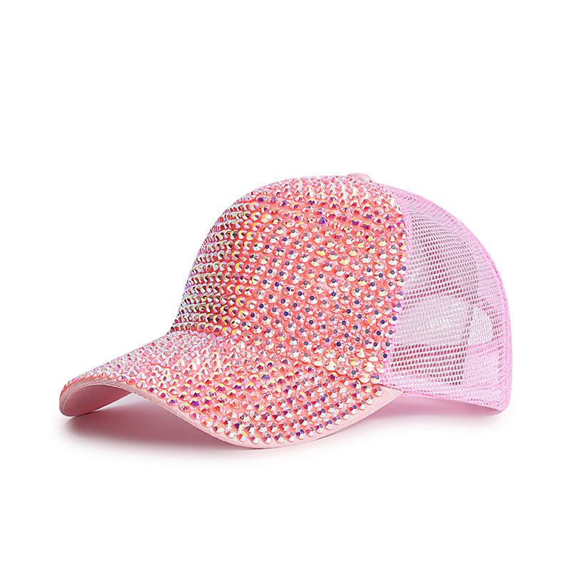 Damen Baseballkappe im koreanischen Stil mit Strass-Netz - TikTok Influencer Mode Sonnenhut