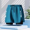 Mens Quick-Dry Swim Trunks With Inner Brief Support Loose Fit Athletic Board Shorts Swimming Beach Surfing