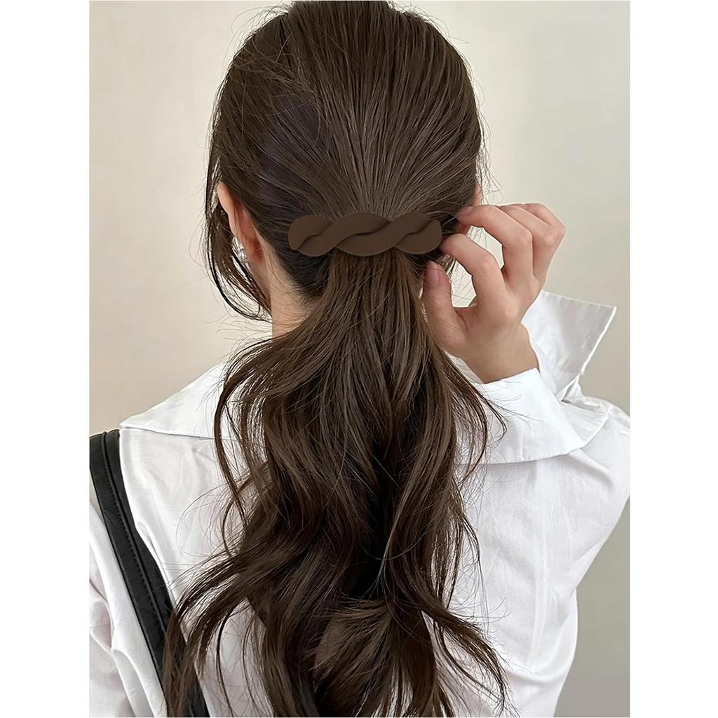 4Pcs Hair Barrettes for Women, Non-Slip Matte Vintage Barrettes, Strong Hold French Hair Clips for Women Girls
