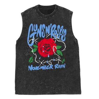 Amerikanische Rockband Guns N Roses Vintage Gewaschen Altes Ärmelloses Weste Herren Damen T-Shirt Tanktops Gym Kleidung