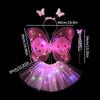 Luminous Wings Flashing Butterflys Skirt Lights Suits LED Children Costume Toys Girls Angel Children Fairy Props Photography Toy