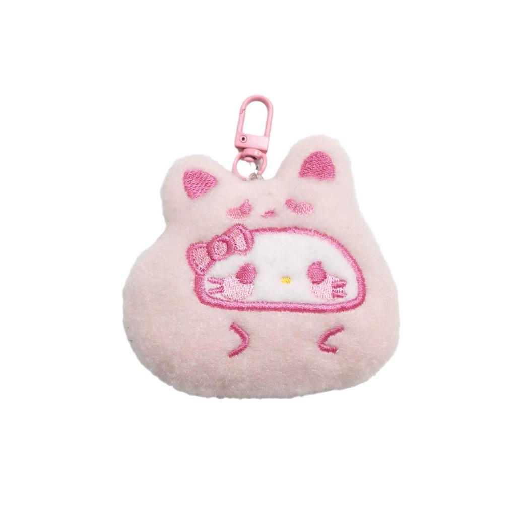 Cartoon Bear Headgear Daruma Squeaky Pendant Cute Plush Toy Brooch