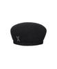 Bajal Epoxy Stud See-Through Beret Black