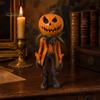 Seasonal Tabletop Display Resin Pumpkin Man Ornament, Handcrafted Desktop Figurine, Creative Small Halloween Gift Decoration Statues for Home