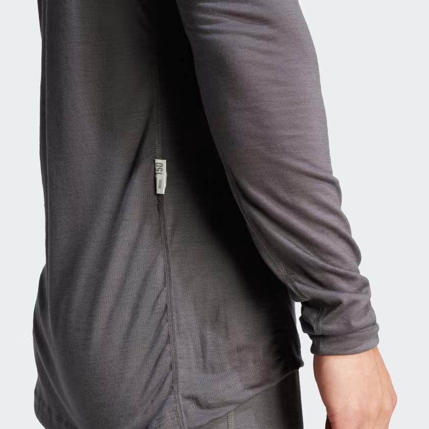 adidas Terrex Xperior Merino 150 Baselayer Long Sleeve Tee Grey Five Men Streetwear HZ8560