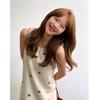Summer new sweet floral temperament French sleeveless vest mesh splicing long dress dress women