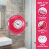 silicone Suction Cup Clock Clear Mirror Bathroom Clock Decoration Mirror Display Clock  Sauna