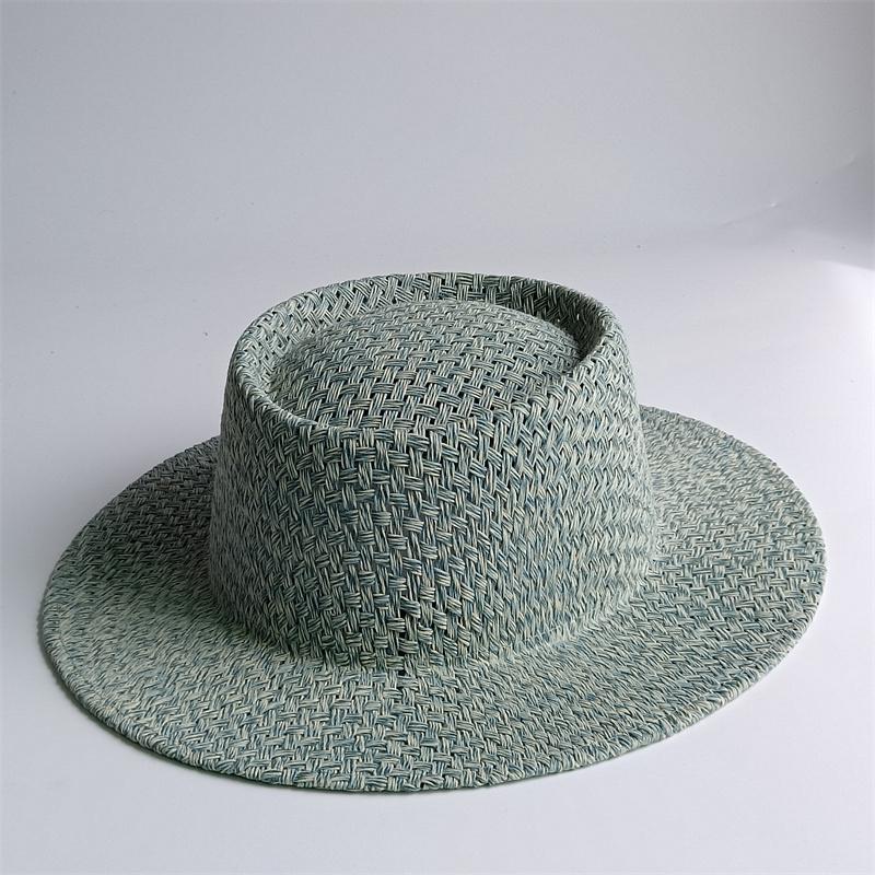 Cappello di Paglia Estivo 2026 Nuovo Cappello di Paglia Francese a Tesa Piatta Elegante Cappello da Sole da Esterno per Donna Cappello Estivo gorras spiaggia