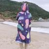 Poncho da surf per adulti con cappuccio in pile double-face - Asciugamano da spiaggia e per cambi ad asciugatura rapida.