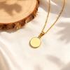 Stainless Steel Snake Pattern Medallion Pendant for Women 18K Gold Plated Link Chain Necklaces Clavicle Chain Statement Jewelry