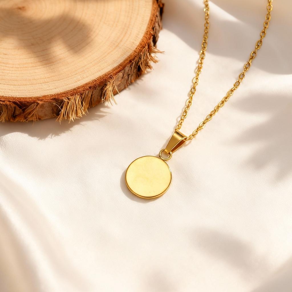Stainless Steel Snake Pattern Medallion Pendant for Women 18K Gold Plated Link Chain Necklaces Clavicle Chain Statement Jewelry